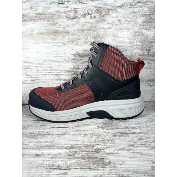 NEW Mens Bates JumpStart Mid EnergyBound Carbon Safety Toe Boots Red/Black Sz 9 main image 7